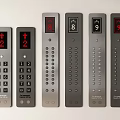 Modern elevator switch elevator button key elevator outgoing call box elevator floor display outgoing call box panel elevator display 3d model