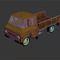 Vintage Yellow Truck With Wooden Bed And Retro Exterior Design