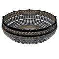 Tech Exhibition Hall Contemporary Lighting Installation With Multi Layer Transparent Beads And Black Frame