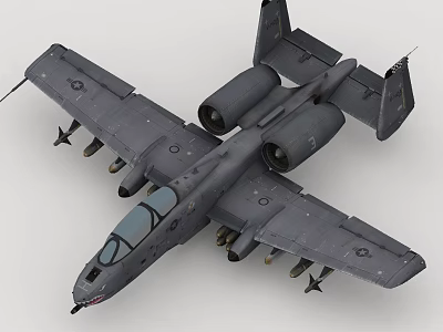 Gray Military Fighter Jet With Twin Engines And Weapons Under Wings 3d model
