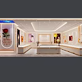 Elegant Laomiao Gold Jewelry Store With Golden Exterior And Glass Display Windows