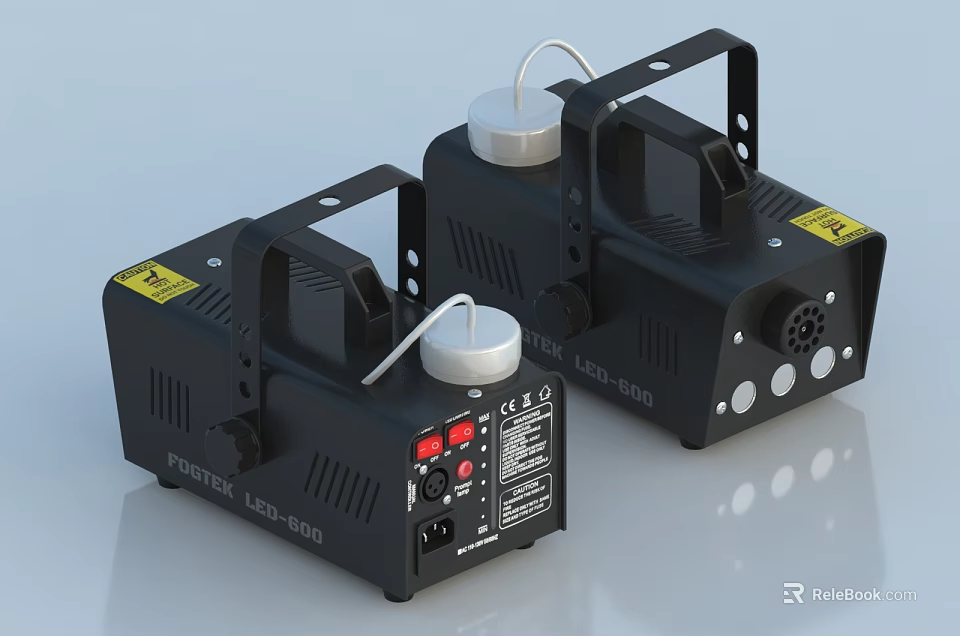 Black Kitchen Appliances With Control Knobs And Handles Design 3d model