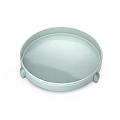 Modern Light Green Round Tableware Set Tray With Three Feet For Home Dining 3d model