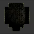 Dimly Lit Dilapidated Parking Garage With Moss Covered Pillars Barred Windows And Patched Ceiling