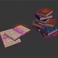 Unique Sculpture Carving Of Stacked And Open Books With Detailed Design