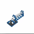 Industrial Blue Plate Rolling Machine With Steel Rollers Gears And Motor Base