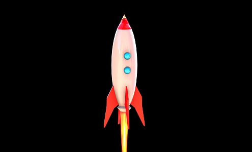 Rocket Cartoon Rocket Stylized Space Rocket Satellite Aircraft Missile Cartoon Missile Bomb 3d model