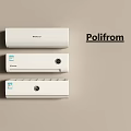 Polifrom Three White Air Conditioner Fan Models With Modern Design For Home