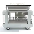Mobile dining car 3d model