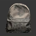 Everyday Use Decorative Fabric Backpack With Leaf Pattern And Stylish Design