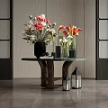 Modern Luxury Marble Side Table With Rose Gold Metal Base For Elegant Living Room Decor