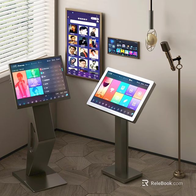 Interactive Entertainment Appliances With Touchscreen Displays Music Video Streaming And Microphone 3d model 