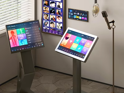 Interactive Entertainment Appliances With Touchscreen Displays Music Video Streaming And Microphone 3d model