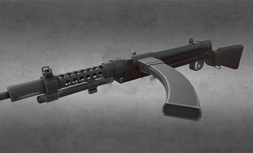 type submachine gun 3d model