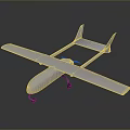 White Fixed Wing Drone With Propeller Landing Gear And Simple Design