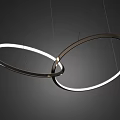 Contemporary Modern Circular Ring Chandeliers With Sleek Metal Frames And LED Glow
