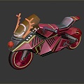 Motorcycle Two-wheeled Motorcycle Cross-country Motorcycle Road Race Motorcycle Motor Vehicle Transport 3d model