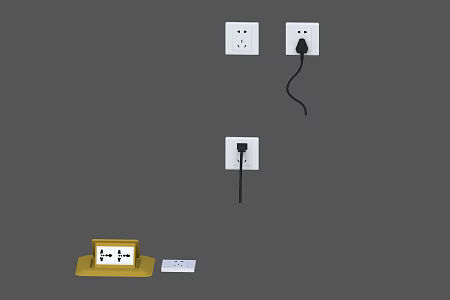 Socket insert socket pin plug 3d model
