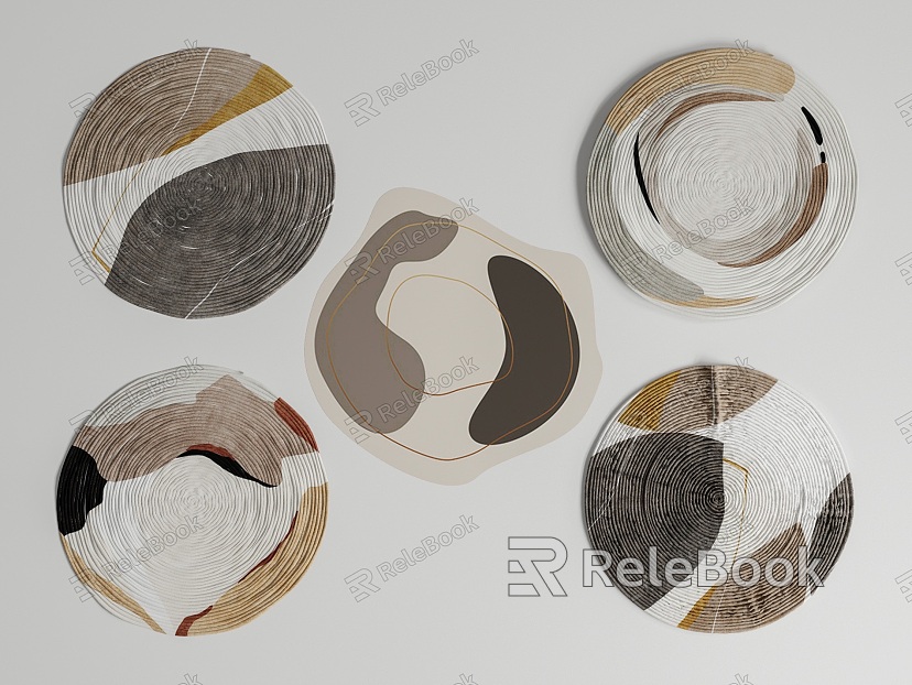 Pattern Round Carpet Combination model