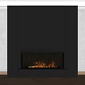 Modern Fireplace Advanced Grey Minimalist 3d model