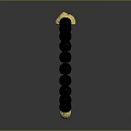 Stylish Obsidian Bracelet With Black Beads And Gold Accents Daily Life Accessory