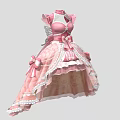 Pink Princess Dress With Bow Accents Lace Details And Layered Ruffles