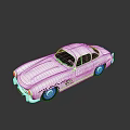 Silver Classic Sports Car With Sleek Body And Vintage Design Elements