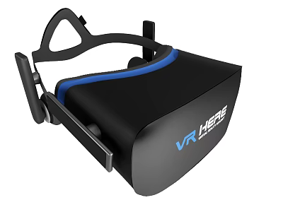 VR HEESE Virtual Reality Headset With Black Design And Blue Accents 3d model
