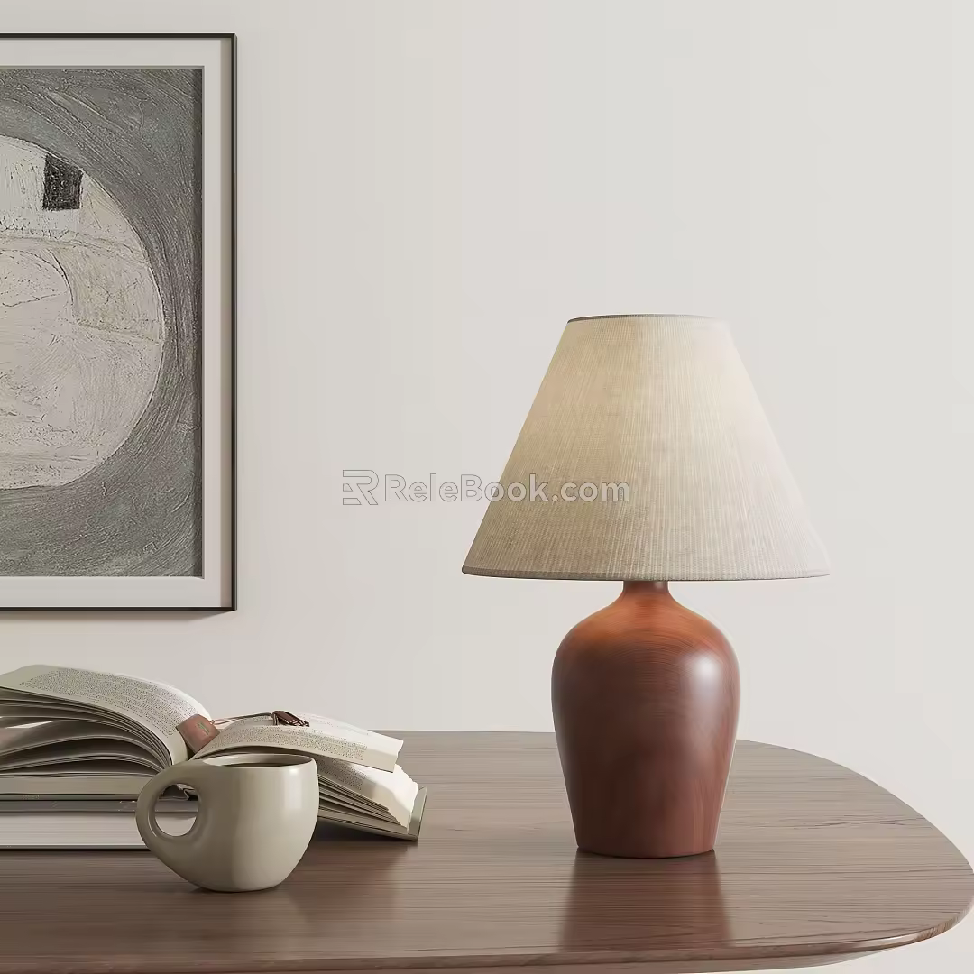 New Chinese Style Retro Table Lamp 3d model