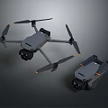 Two Modern Electronic Appliance Drones With Quadcopter Design And HD Cameras 3d model