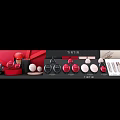 TIRTIR Cosmetics Display With Round Pressed Powders Lipsticks And Makeup Products
