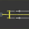 Yellow And Black Outdoor Fitness Equipment Parallel Bars With Steel Pedal Frame Design
