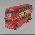 Red Double Decker Bus with Cream Tea and Bakery Sign and Global Treats Graphics