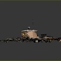 Desert Wasteland Diorama With Rustic Shack Barrels And Old Vehicles