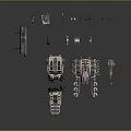 Detailed Space Station Model With Modular Components Exploded View And Structural Parts 3d model