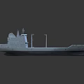 Special Purpose Vessel With Long Flat Deck Superstructure And Green Marked Area