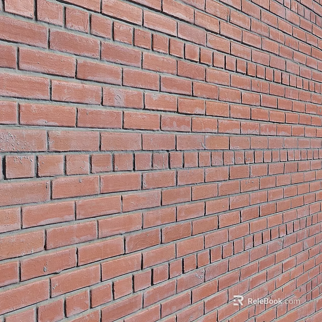 Red Brick Wall Structure With Classic Texture And Solid Architectural Design 3d model 