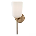 Modern Wall Sconces with White Shades and Metal Finishes in Multiple Colors