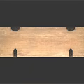 Vintage Wooden Storage Box With Black Metal Clasps And Rectangular Design