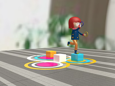 Modern Mei Chen Circus Hua Dan Clown Point 3d model