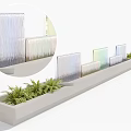 Modern Building Facade Design With Waterfall Feature Transparent Panels And Green Plants