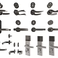 Various Modern Metal Door Handles With Lever Knob And Lock Designs