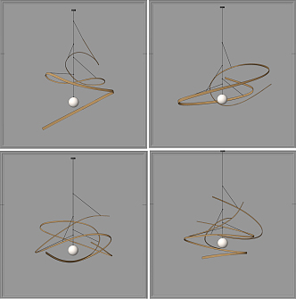 Modern chandelier 3d model