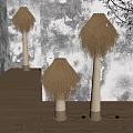 Quiet Floor Lamp Decorative Rattan Floor Lamp 3d model
