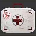 Portable MEDICORP First Aid Kit With Red Cross And Red Handle White Case