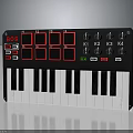 BOSS Electronic Keyboard Controller With Red Buttons Knobs K1 K2 K3 K4 And Piano Keys