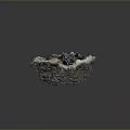 Natural Black Silver Crystal Mineral Stone Specimen With Shiny Surface And Geode Structure