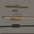 Three Modern Gold And Black Wall Lights Mounted On White Wall Design