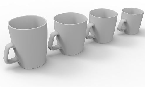 Modern Cup Mug Coffee Cup Glass 3d model