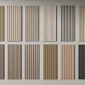 Various Colored Vertical Striped Wall Panels With Wooden Texture For Home Decor